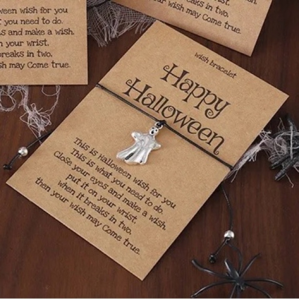 Spooky ghost Halloween wish bracelet